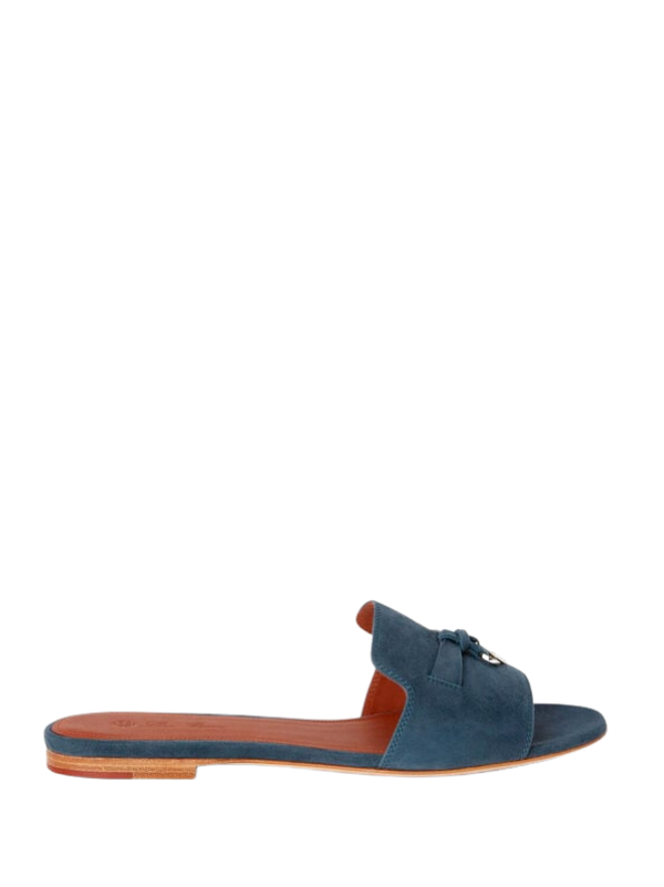 Loro Piana Charms Sandal Suede Goatskin Denim