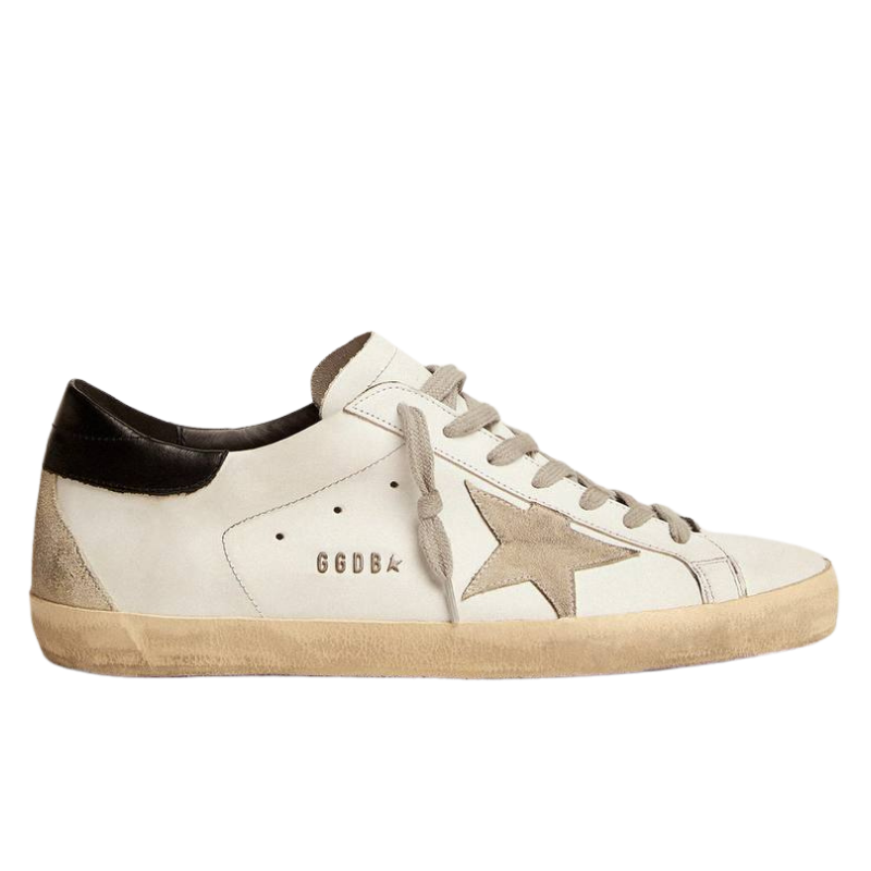 Golden Goose Star with black heel tab and metal stud lettering