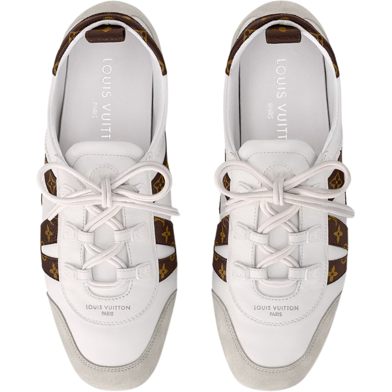 Louis Vuitton Sneaker LV Sneaker in White with Brown Monogram Logo