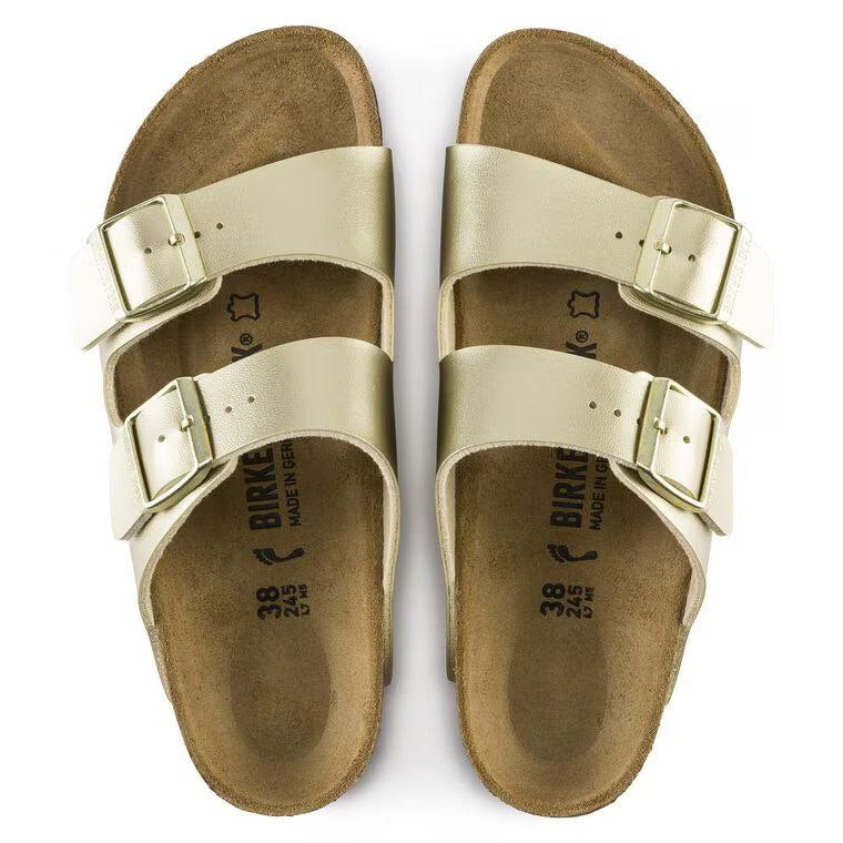 BIRKENSTOCK ARIZONA BIRKO-FLOR -ELECTRIC METALLIC GOLG