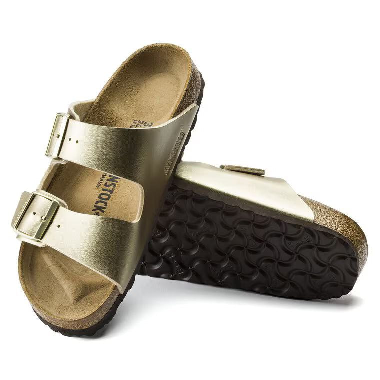 BIRKENSTOCK ARIZONA BIRKO-FLOR -ELECTRIC METALLIC GOLG