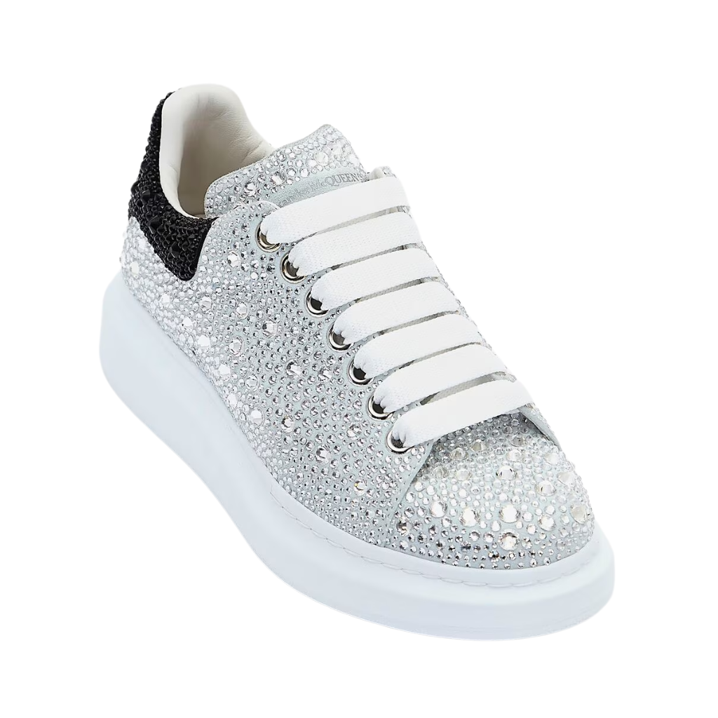 Alexander Mcqueen Oversized Crystal-Embellished White