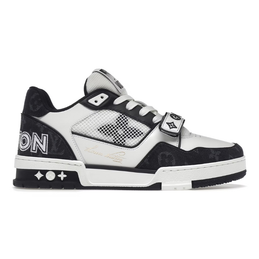 Louis Vuitton LV Trainer – Velcro Strap Monogram Denim Black White