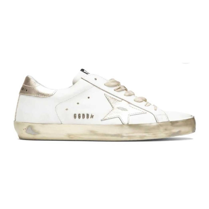 Golden Goose Super-Star – White Gold Sparkle