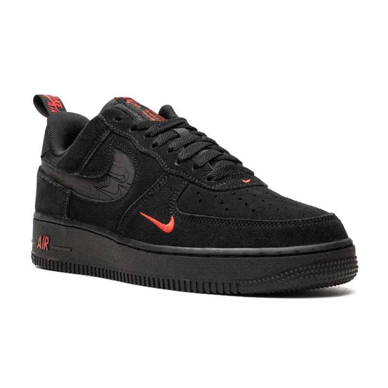 Nike Air Force 1 Low Multi-Swoosh Black Crimson