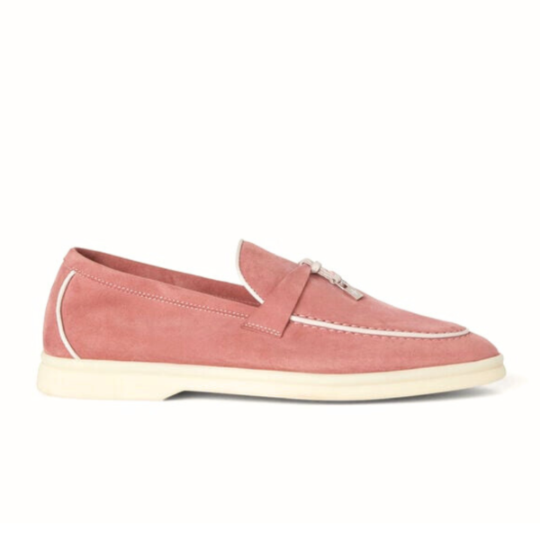 Loro piana Summer Charms Walk Loafer suede dusty orange
