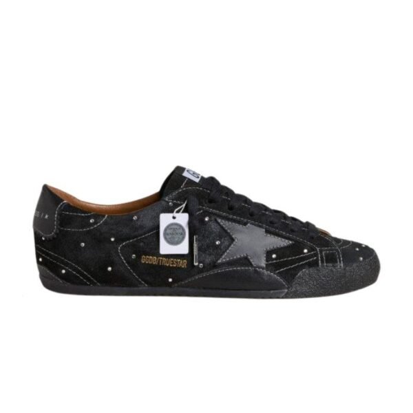True-Star in black suede with Swarovski crystals